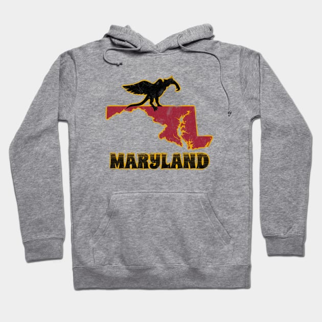 Maryland Snallygaster - distressed retro vintage cryptid Hoodie by WatershipBound